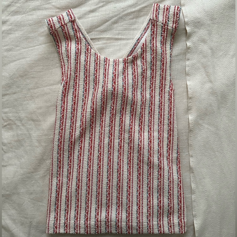 MADEWELL, open back striped tank.